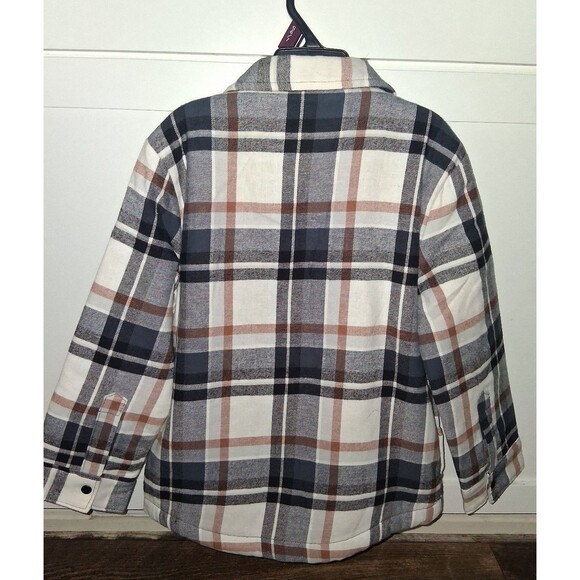 NEW! Wonder Nation Kids Plaid Sherpa Lined Snap Button Jacket, Size S (6/7) - Picture 4 of 9